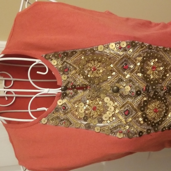 Orange rust Valentino top - Picture 2 of 10